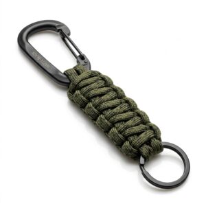 Tactical Cobra-Weave Paracord Keychain